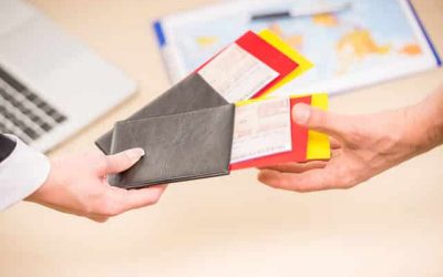 A person holding a tickets